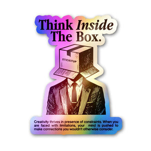 Inside The Box Holographic Stickers waterproof vinyl decal for laptop, bike, car & bottle