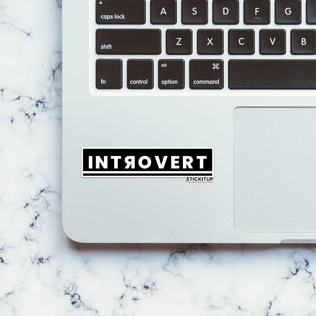 Introvert Sticker waterproof vinyl decal for laptop, bike, car & bottle