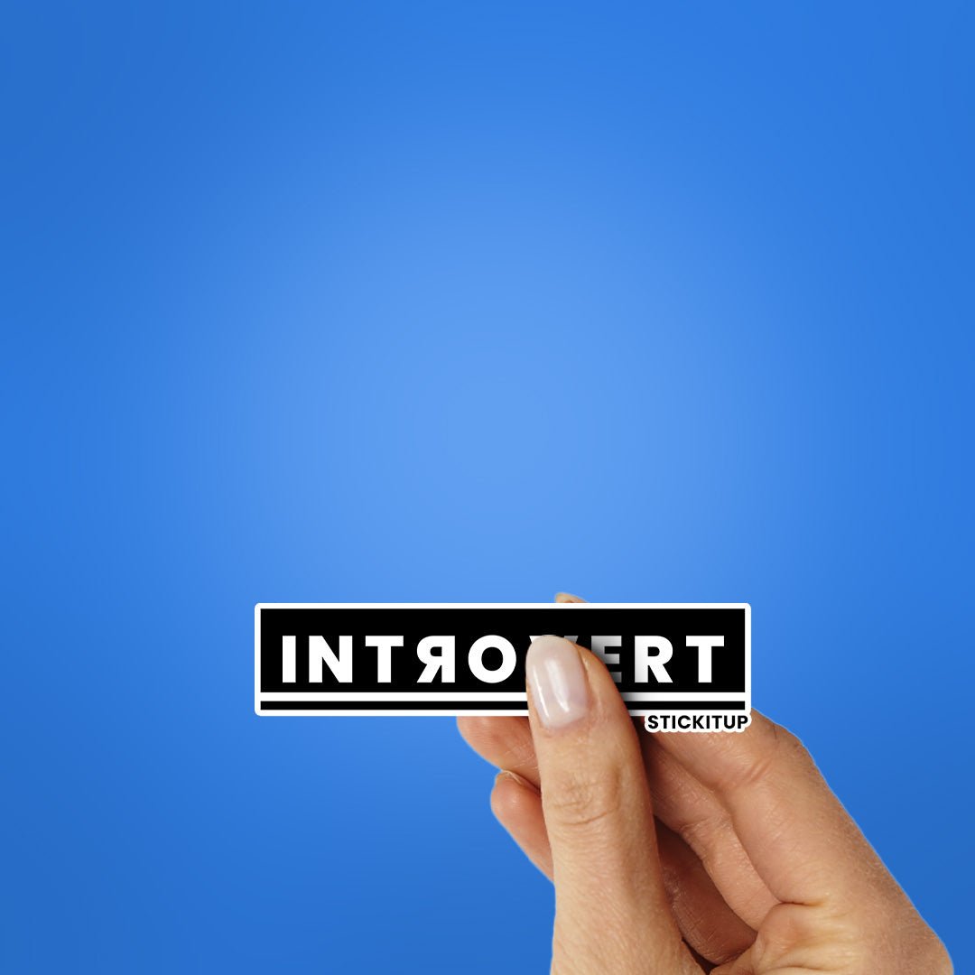 Introvert Sticker waterproof vinyl decal for laptop, bike, car & bottle