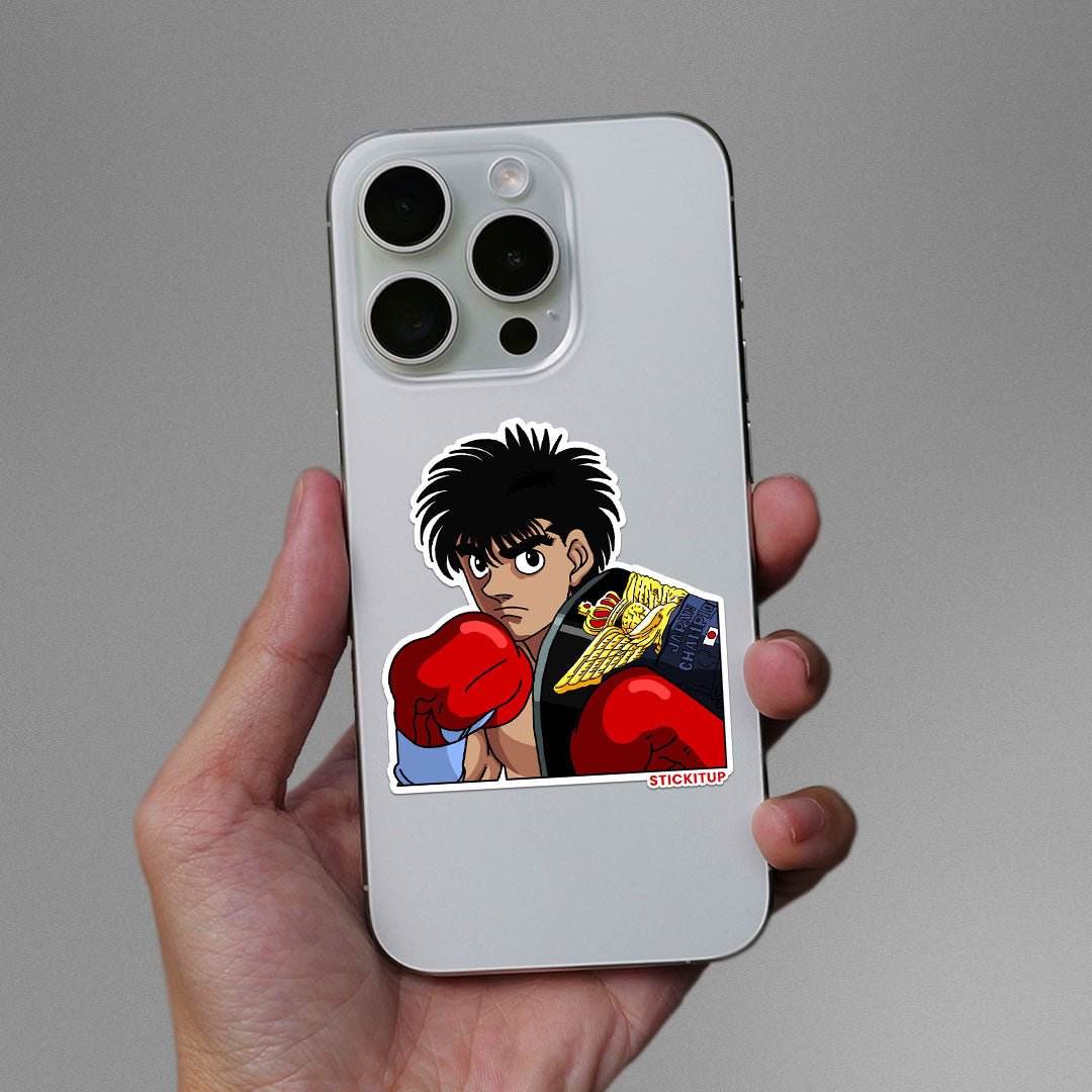 Ippo The Boxer Sticker waterproof vinyl decal for laptop, bike, car & bottle