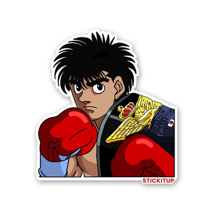 Ippo The Boxer Sticker waterproof vinyl decal for laptop, bike, car & bottle