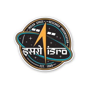 Isro Sticker waterproof vinyl decal for laptop, bike, car & bottle