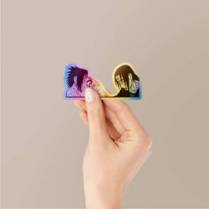 Itachi And Sasuke Uchiha Holographic Stickers waterproof vinyl decal for laptop, bike, car & bottle