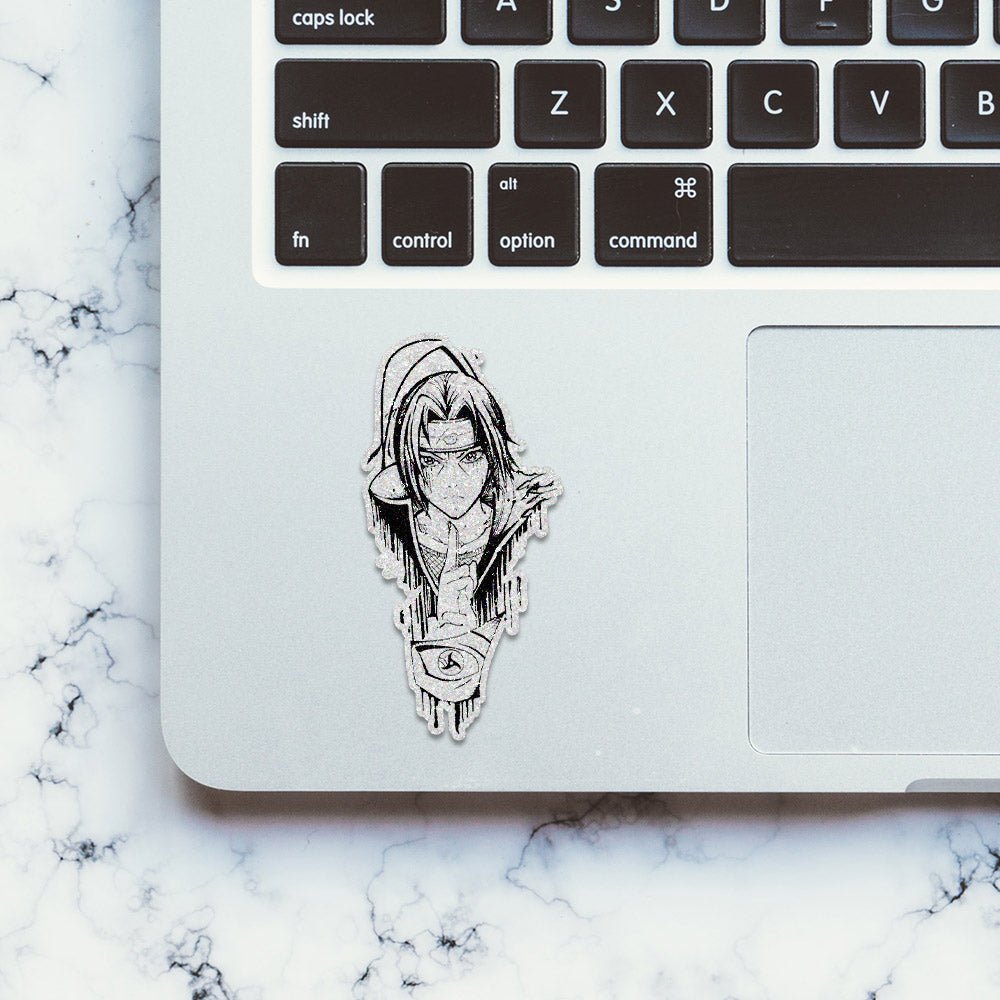 Itachi Glitter Sticker waterproof vinyl decal for laptop, bike, car & bottle