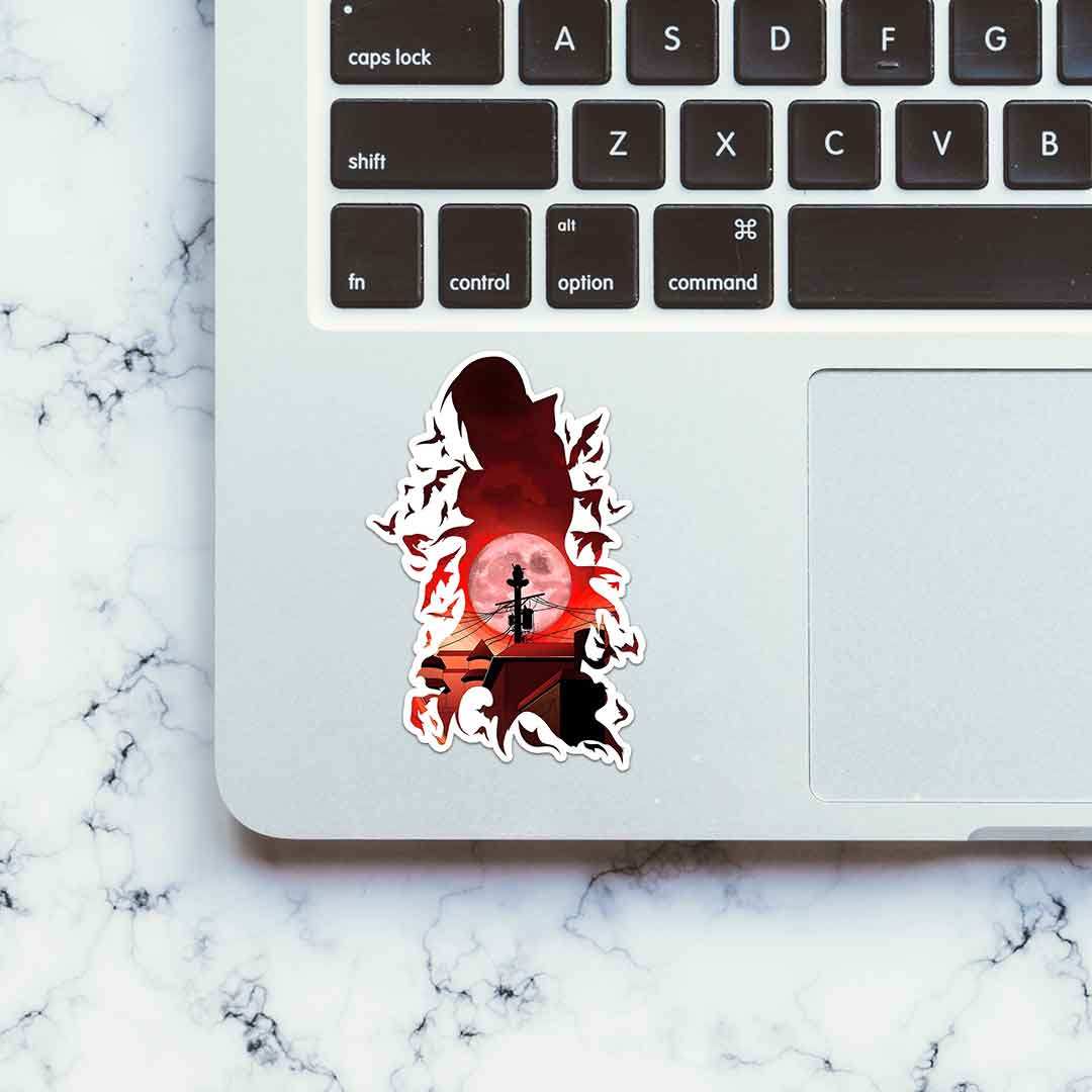 Itachi Uchiha Sharingan 2.0 Sticker waterproof vinyl decal for laptop, bike, car & bottle