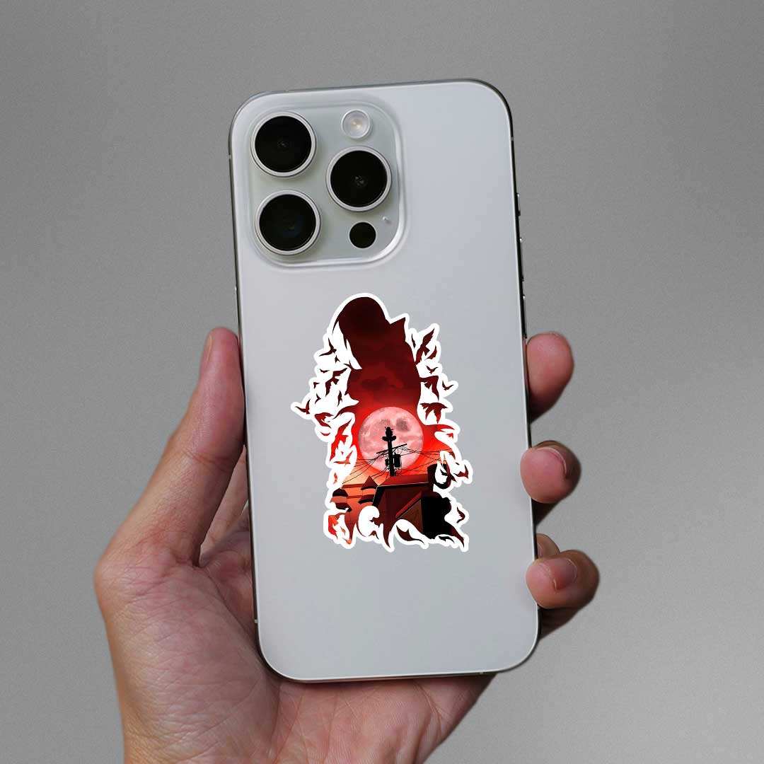 Itachi Uchiha Sharingan 2.0 Sticker waterproof vinyl decal for laptop, bike, car & bottle