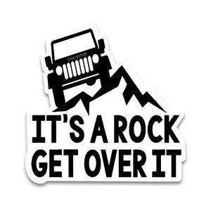 It's a rock Bumper Sticker waterproof vinyl decal for laptop, bike, car & bottle