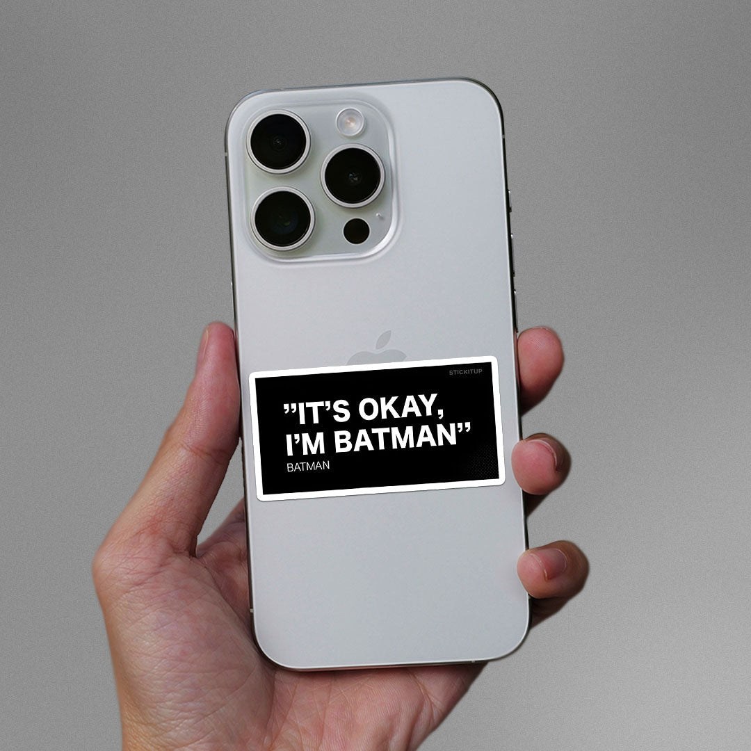 It's Okay I'm The Hero Sticker - Stickers | STICK IT UP