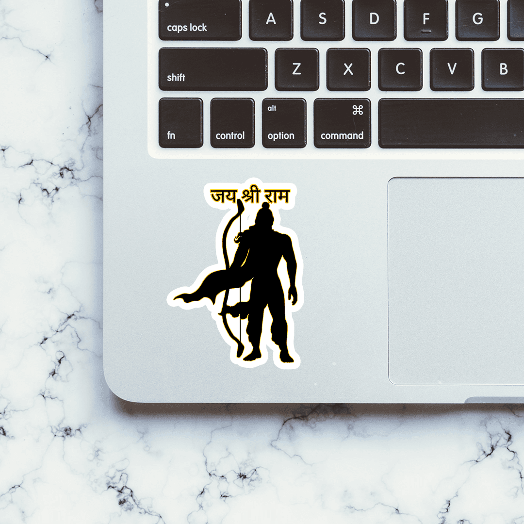 Jai shri Ram Sticker waterproof vinyl decal for laptop, bike, car & bottle
