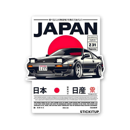 JAPAN OPPAMA Sticker waterproof vinyl decal for laptop, bike, car & bottle