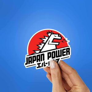 Japan Power Sticker waterproof vinyl decal for laptop, bike, car & bottle