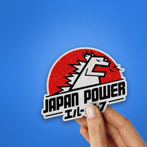 Japan Powers Glitter Sticker waterproof vinyl decal for laptop, bike, car & bottle
