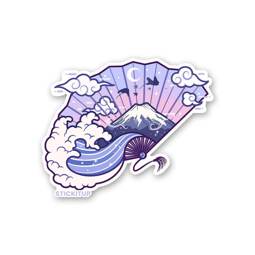 Japanese Fan Sticker - Stickers | STICK IT UP