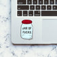 Jar Of Fucks Sticker waterproof vinyl decal for laptop, bike, car & bottle
