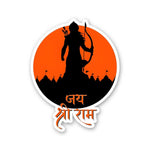 Jay Shree Ram 0.1 Sticker waterproof vinyl decal for laptop, bike, car & bottle