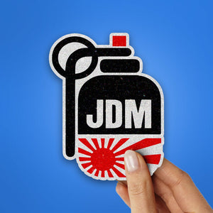 JDM Glitter Sticker waterproof vinyl decal for laptop, bike, car & bottle