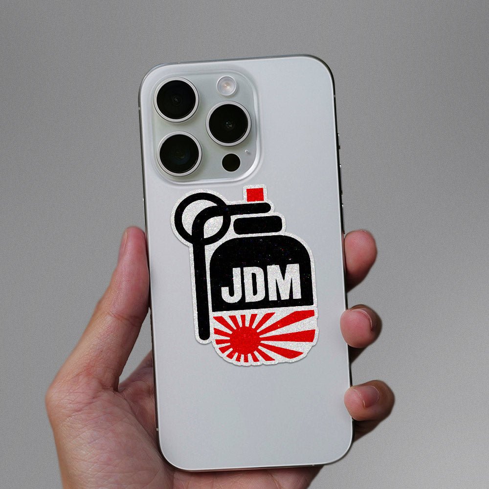 JDM Glitter Sticker waterproof vinyl decal for laptop, bike, car & bottle
