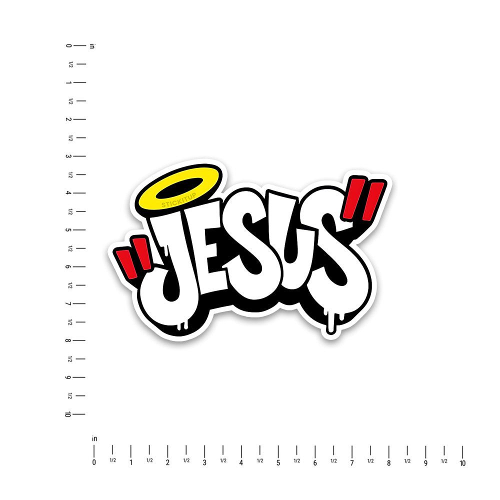JESUS Bumper Sticker waterproof vinyl decal for laptop, bike, car & bottle