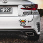Jolly Roger Bumper Sticker waterproof vinyl decal for laptop, bike, car & bottle