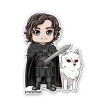 Jon Snow Sticker waterproof vinyl decal for laptop, bike, car & bottle