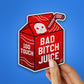 Juice box Glitter Sticker waterproof vinyl decal for laptop, bike, car & bottle