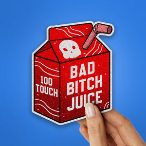 Juice box Glitter Sticker waterproof vinyl decal for laptop, bike, car & bottle