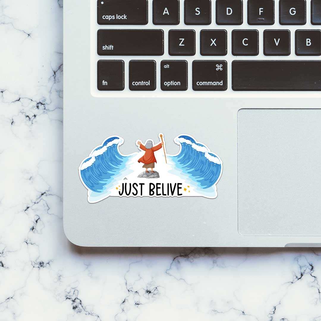 Just Belive Sticker waterproof vinyl decal for laptop, bike, car & bottle