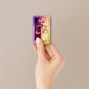 Justice Crown Card Holographic Stickers - Holographic stickers | STICK IT UP