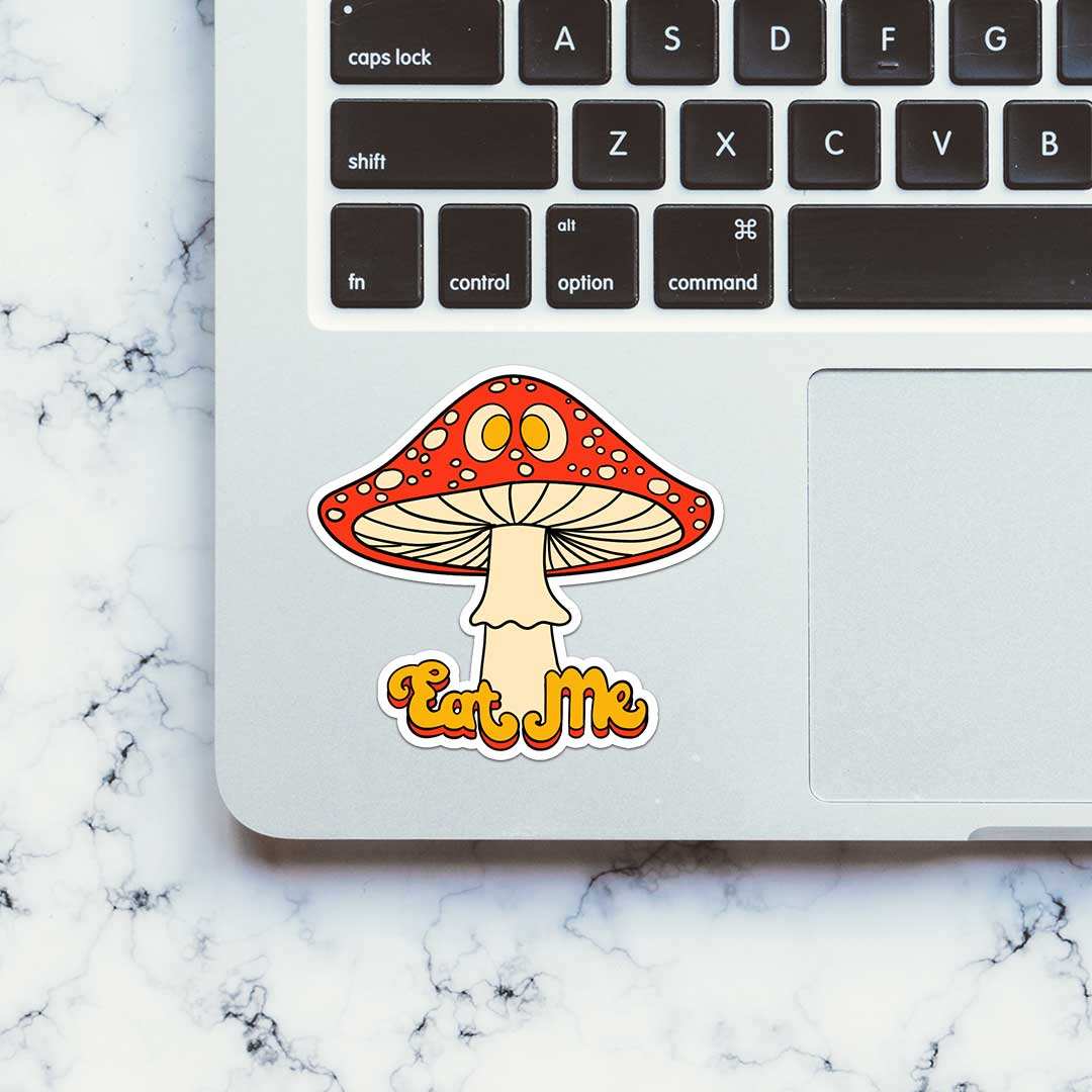 K Perry Eat Me Sticker waterproof vinyl decal for laptop, bike, car & bottle