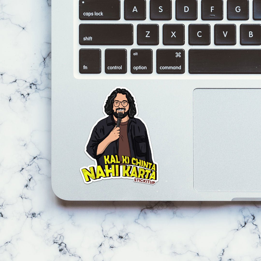 KAL KI CHINTA NAHI KARTA Sticker waterproof vinyl decal for laptop, bike, car & bottle