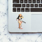 Katana Girl Sticker waterproof vinyl decal for laptop, bike, car & bottle