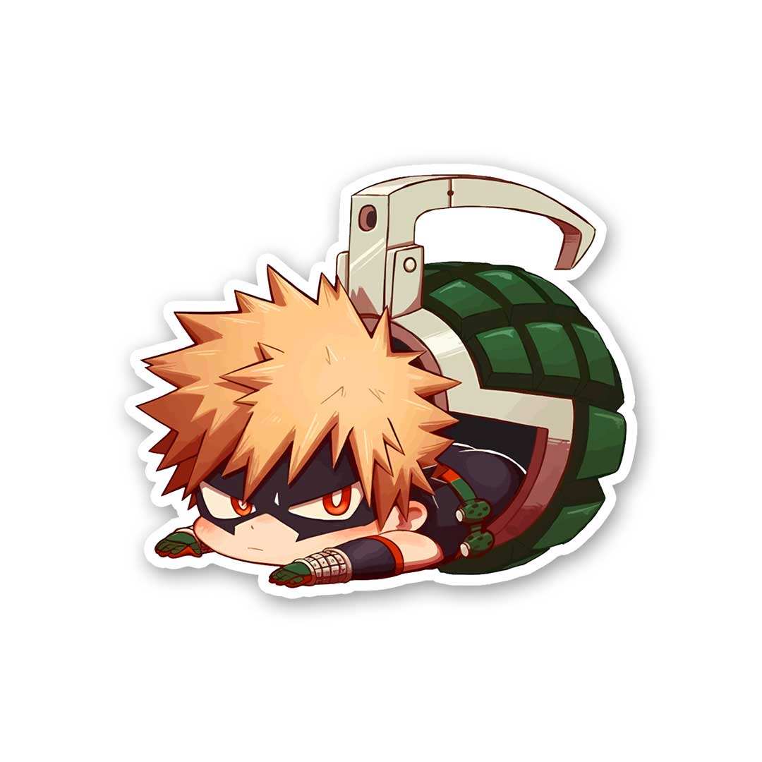 Katsuki Sticker waterproof vinyl decal for laptop, bike, car & bottle