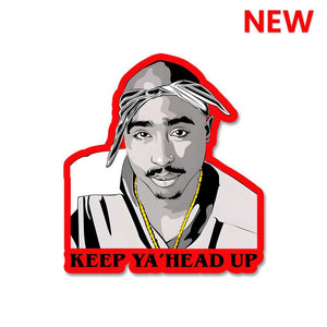 Keep Ya'Head Up Sticker waterproof vinyl decal for laptop, bike, car & bottle