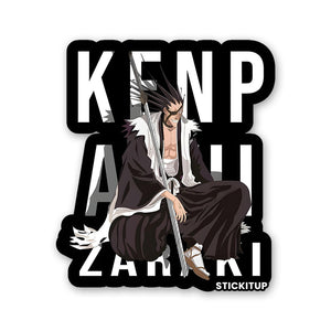 Kenpachi Sticker waterproof vinyl decal for laptop, bike, car & bottle