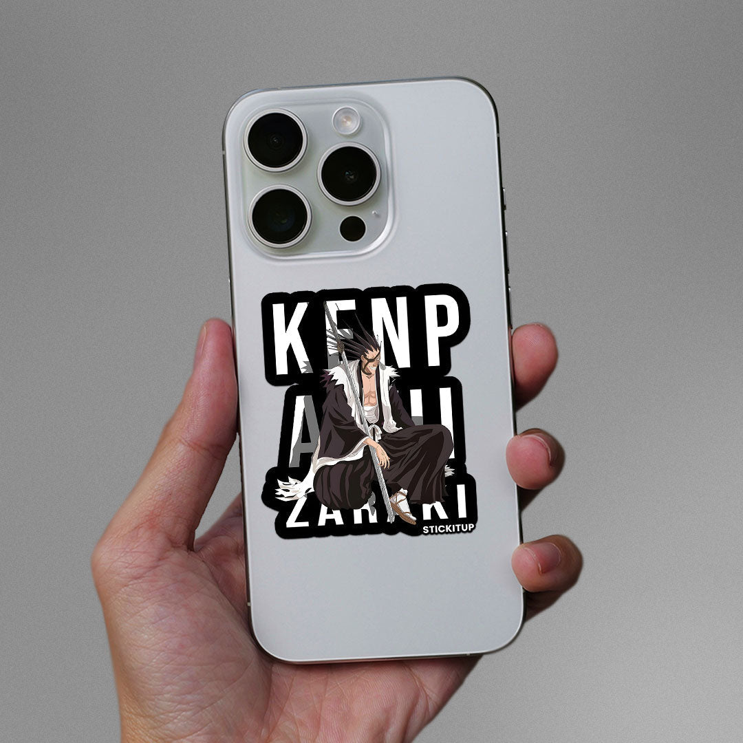 Kenpachi Sticker waterproof vinyl decal for laptop, bike, car & bottle