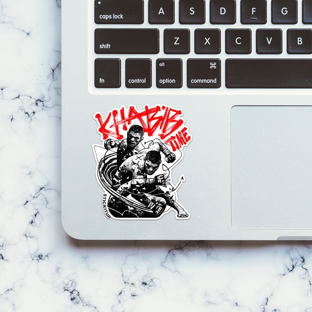 KHABIB TIME Sticker waterproof vinyl decal for laptop, bike, car & bottle