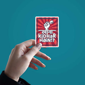 Khana Kidhar Hai Sticker waterproof vinyl decal for laptop, bike, car & bottle