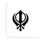 Khanda Bumper Sticker waterproof vinyl decal for laptop, bike, car & bottle