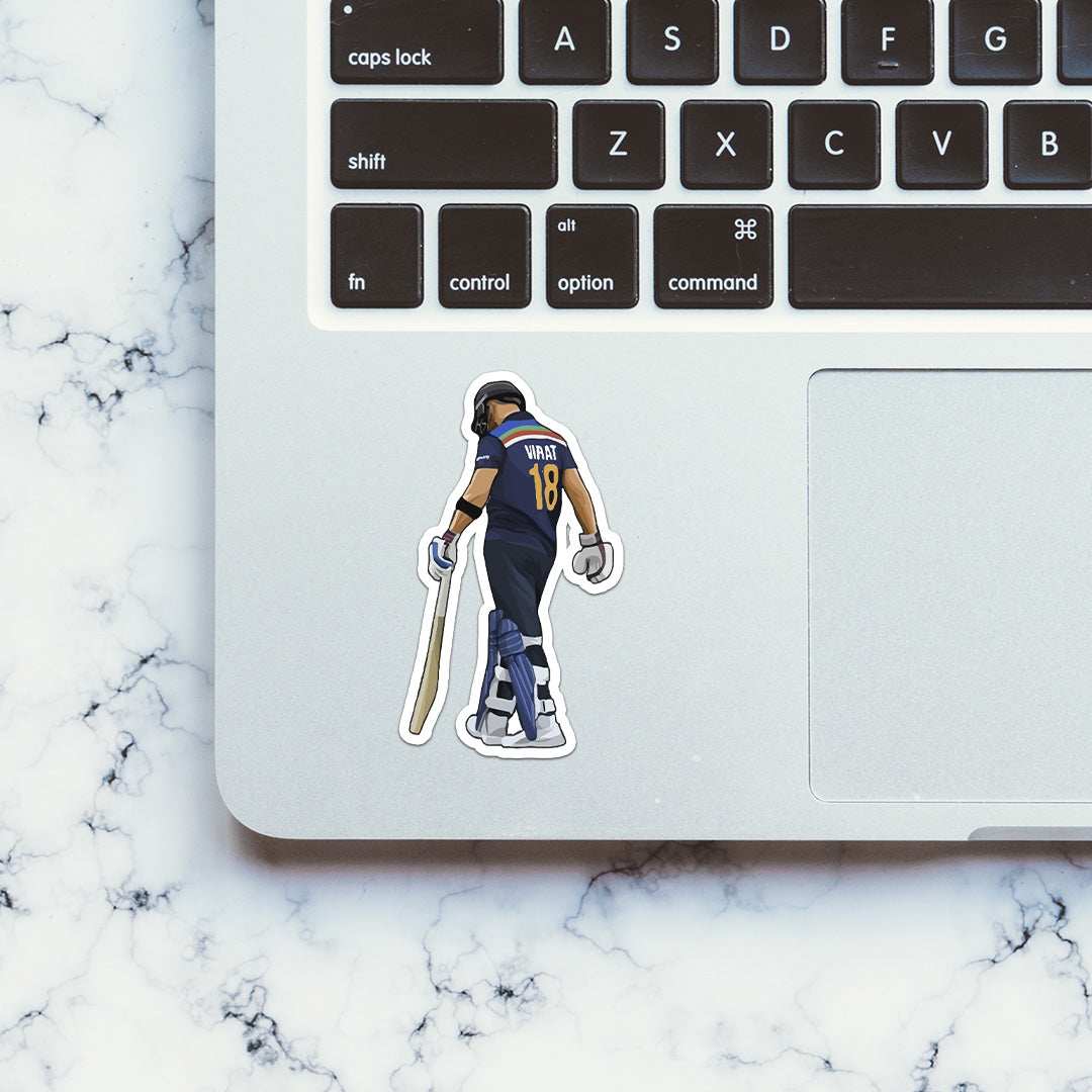 Kholi Sticker waterproof vinyl decal for laptop, bike, car & bottle
