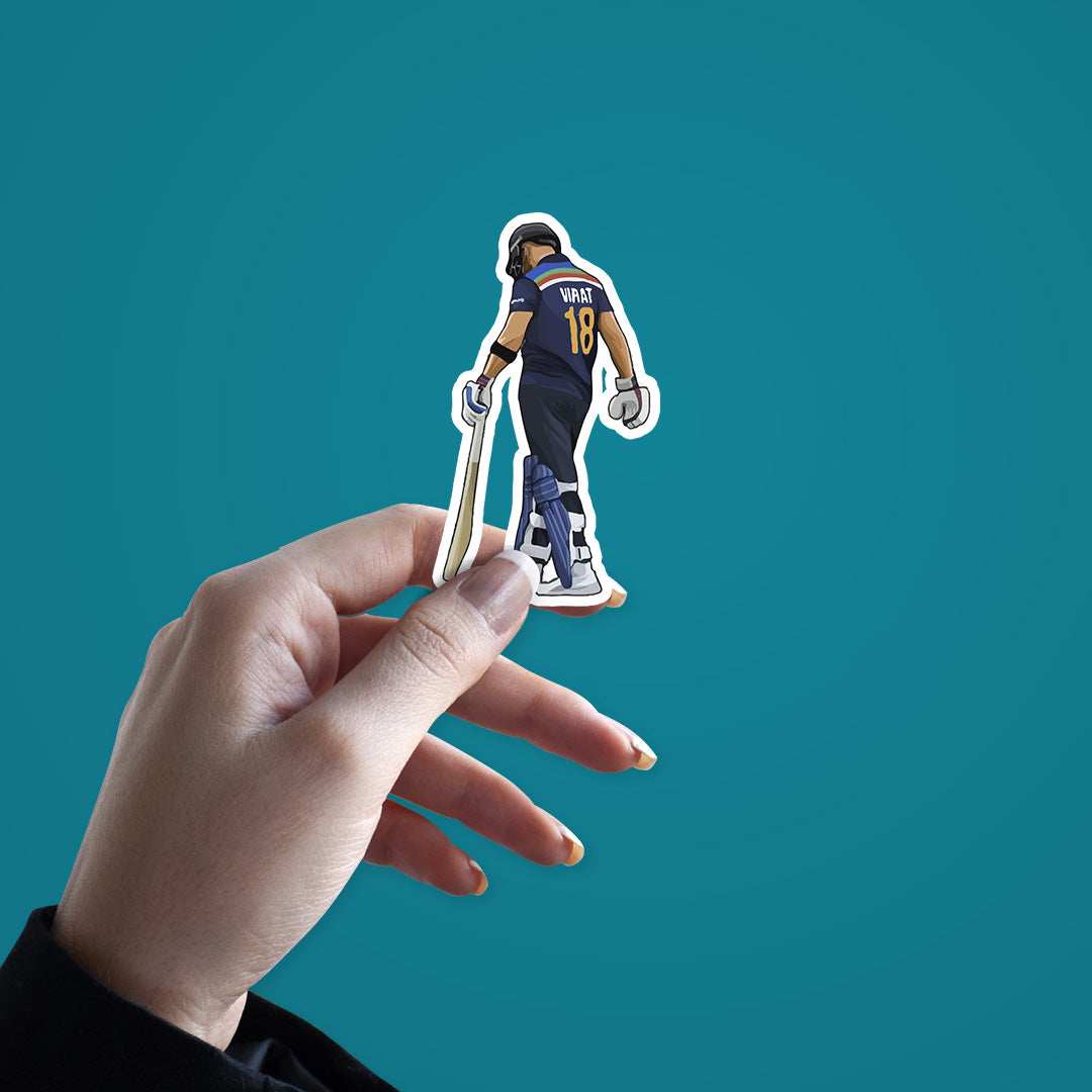 Kholi Sticker waterproof vinyl decal for laptop, bike, car & bottle