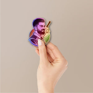 King No.18 Holographic Stickers - Holographic stickers | STICK IT UP