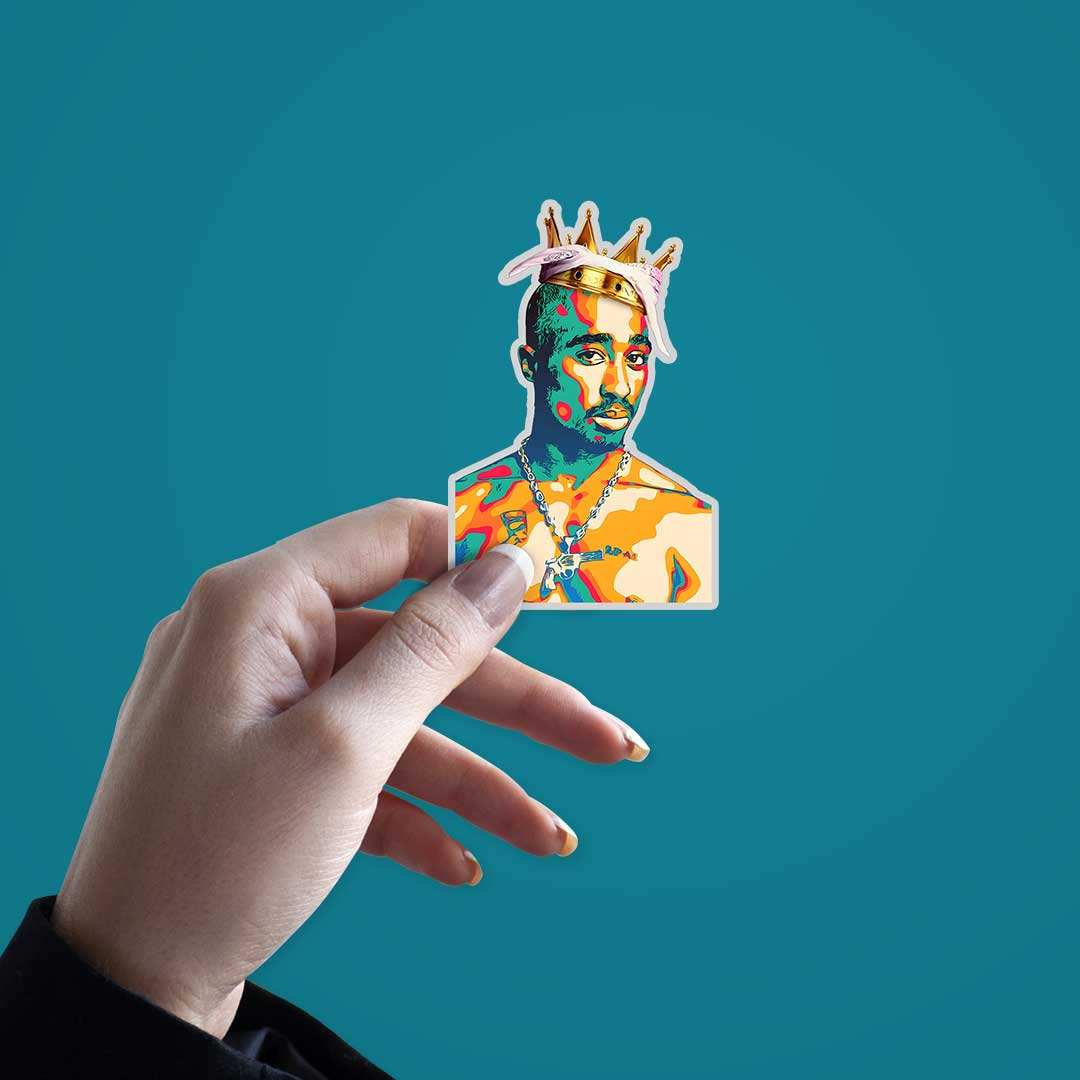 King Shakur Sticker waterproof vinyl decal for laptop, bike, car & bottle