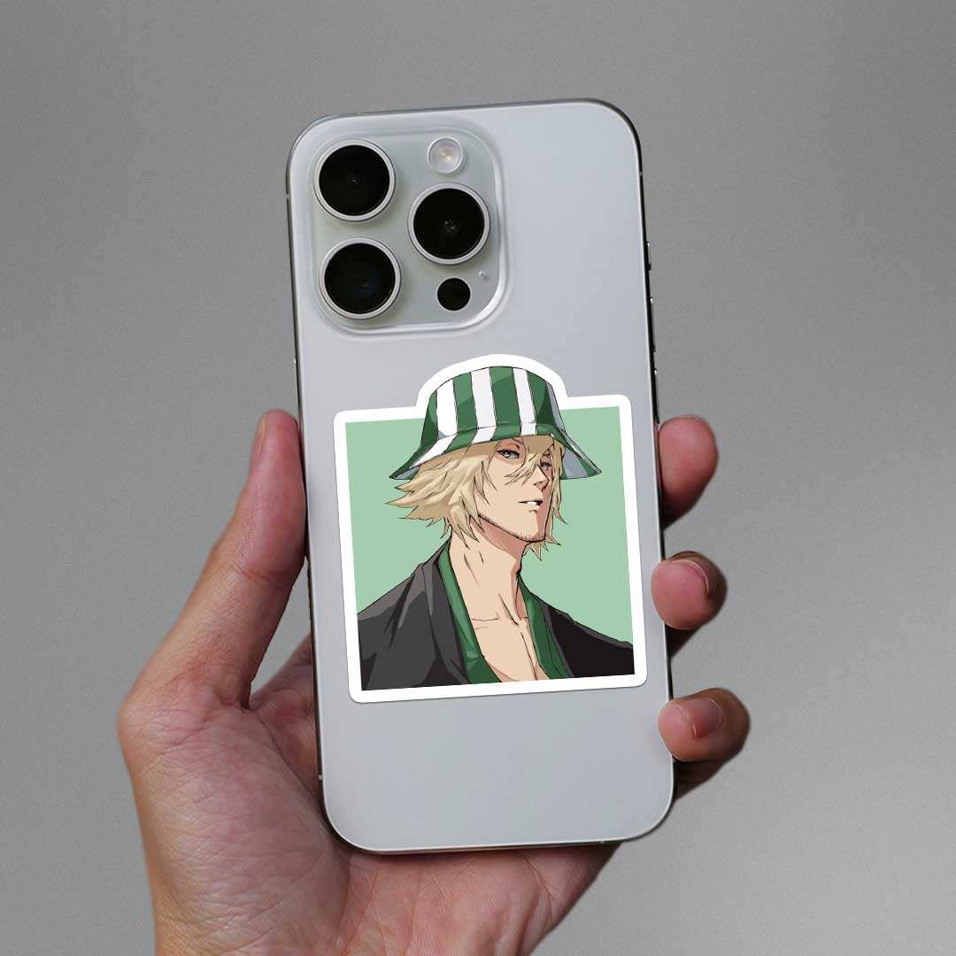 Kisuke Urahara Sticker waterproof vinyl decal for laptop, bike, car & bottle