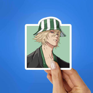 Kisuke Urahara Sticker waterproof vinyl decal for laptop, bike, car & bottle