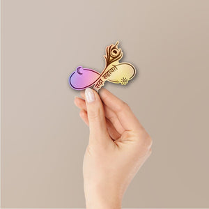 Krishna Sada Sahayate Holographic Stickers - Holographic stickers | STICK IT UP