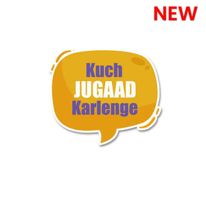 Kuch JUGAAD Karlenge Sticker waterproof vinyl decal for laptop, bike, car & bottle