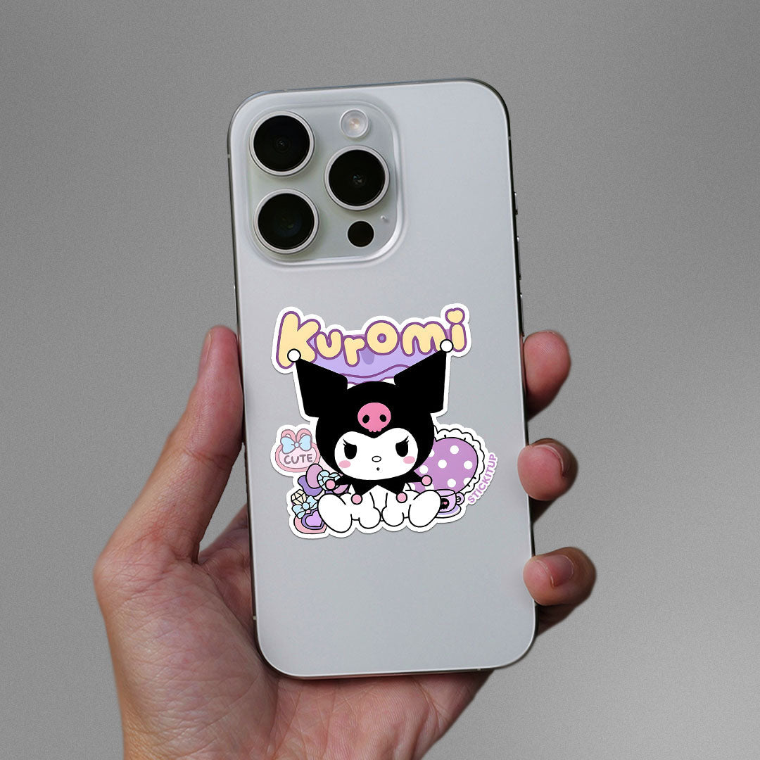 KUROMI Sticker waterproof vinyl decal for laptop, bike, car & bottle