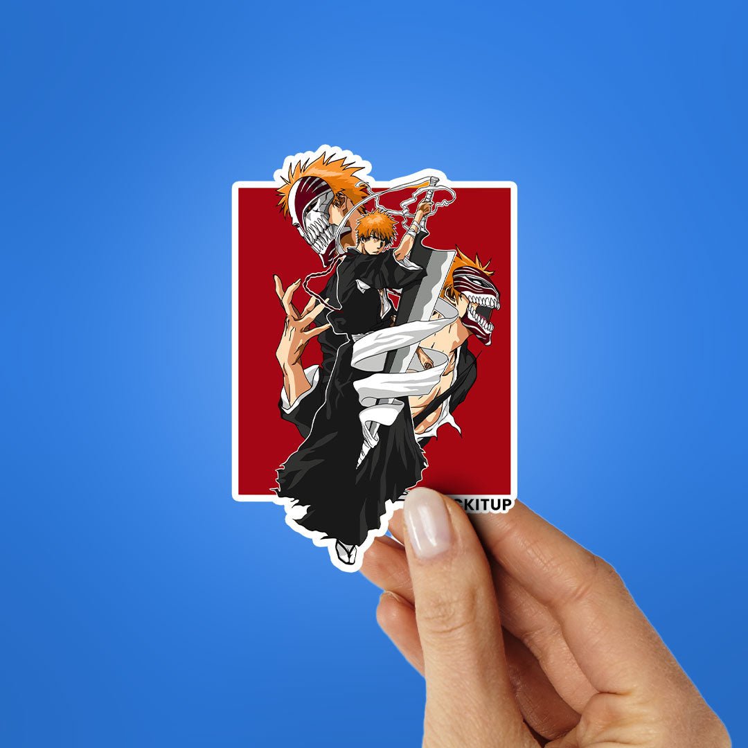 Kurosaki Ichigo Sticker waterproof vinyl decal for laptop, bike, car & bottle