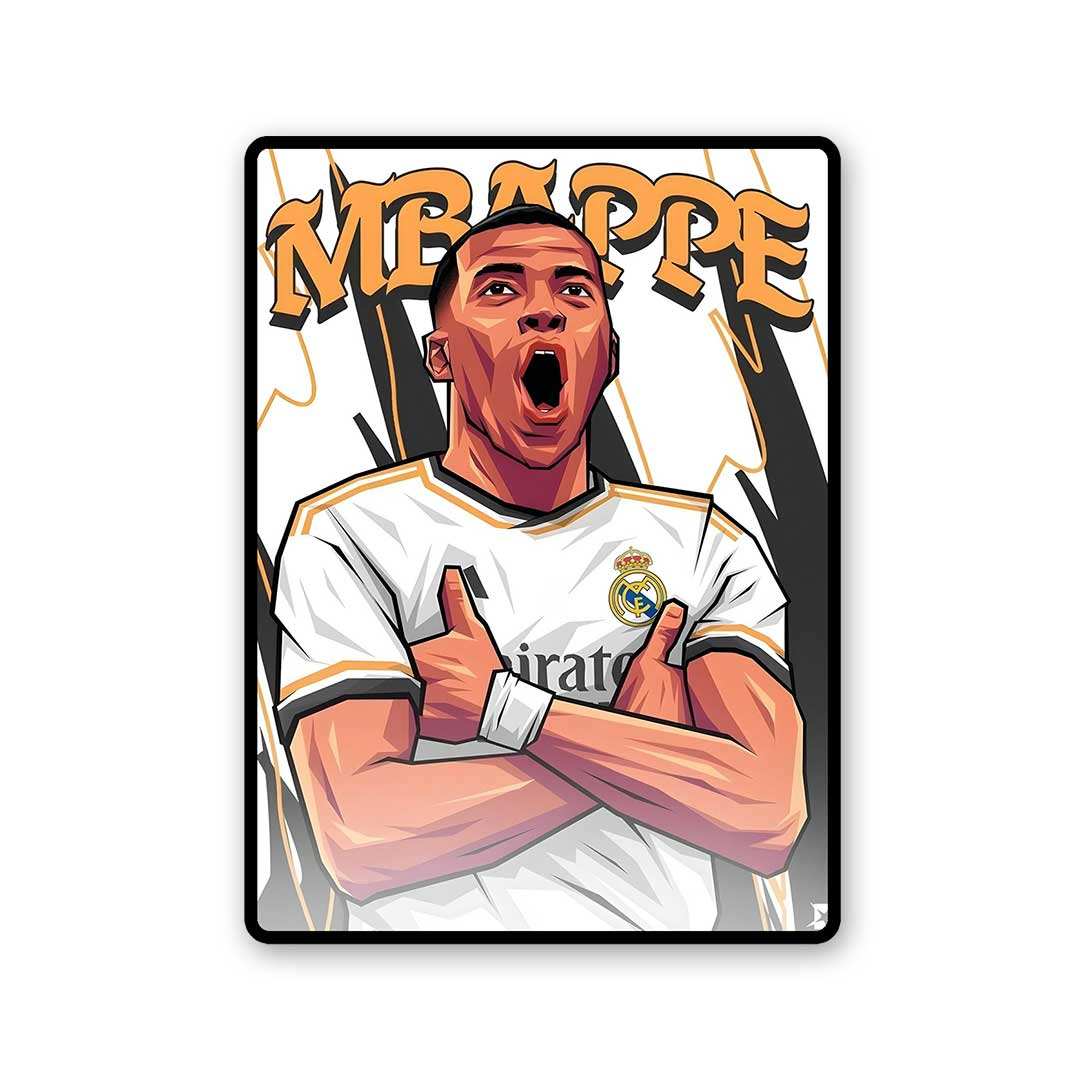 Kylian Mbapp√© 24 Sticker waterproof vinyl decal for laptop, bike, car & bottle