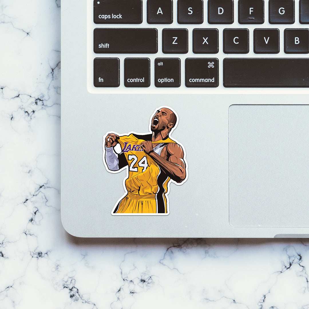 Lakers 24 Stickers waterproof vinyl decal for laptop, bike, car & bottle